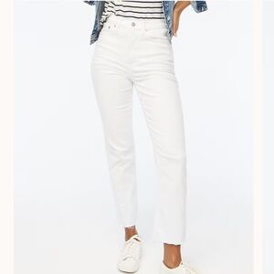 J. Crew White Stovepipe Straight Jeans